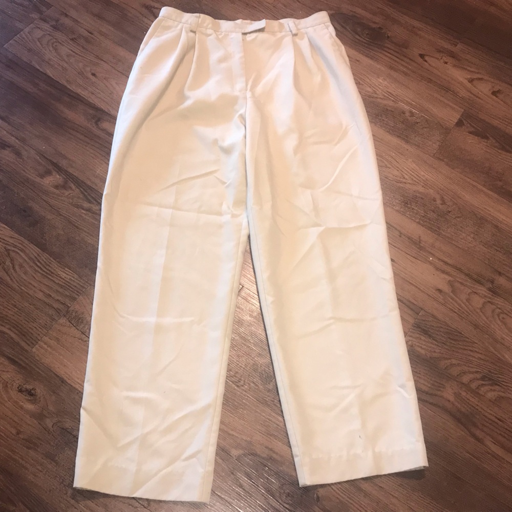 Liz Claiborne -size 12 khaki pants Nice pair of Cream Wide-Leg Pants  size 12